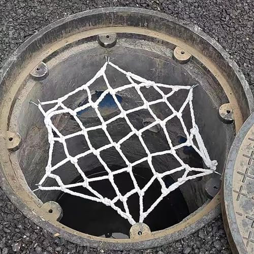 Anhängernetz Ladungssicherungsnetz Gepäcknetz Sicherheitsseilnetz für Wandabdeckungen, robust, abriebfest, regenfest, verbesserte Schutznetze mit Haken für unterirdische Auffangbecken/Regenwasser/Entw