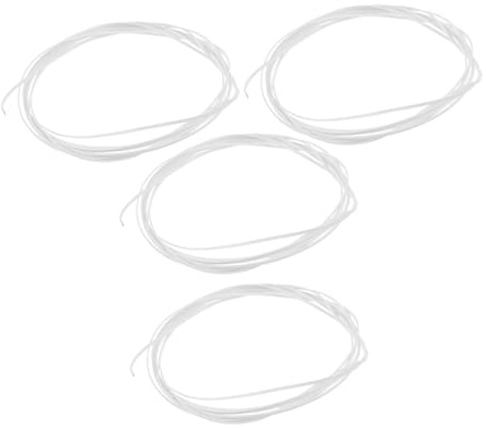 minkissy 4 Stück Gitarren Bindingleisten aus Kunststoff Weiß 1650x1x0,5mm Einfache Montage Vielseitig Einsetzbar für Akustik und Konzertgitarren mit Elegantem Weißem Finish