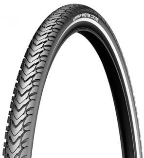 Fahrradreifen 28 Zoll Protek Cross – All-Terrain Drahtreifen mit Reflexstreifen, E-Bike Ready bis 25 km/h – Größe wählbar 32-622/37-622/42-622 Schwarz (2, 42-622 (700x40C))
