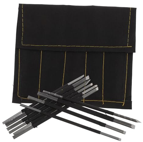 AKOOSY Portátiles y Fáciles de Llevar para Tallar Piedra y Madera Juego de 10 Herramientas de Acero de Alto Carbono Estuche Moldeado para Uso Artesanal Diario
