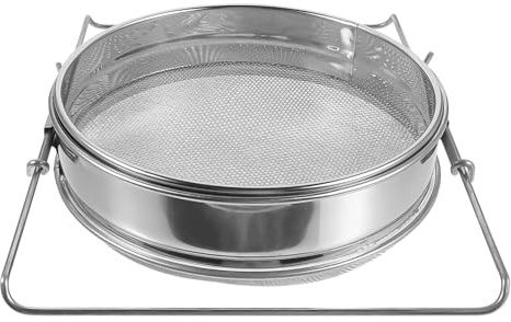 DIYEAH Filtro de Miel de Acero Inoxidable Doble Capa Cedazo de Malla Fina para Apicultura Colador Metálico de 1 Pieza para Filtrar Polvo E Impurezas la Extracción de Miel