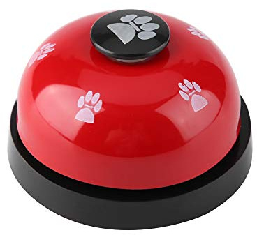 Fafeims Campanello per Cani, Campanello da Addestramento in Ferro per Cani e Gatti, Giocattolo Interattivo con 5 Opzioni di Colore per Addestramento All'obbedienza e Tempo di Gioco (Rosso)
