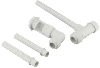 Spruzzatore a cascata per piscine interrate adattabile, doppio spruzzo, funzione acqua in PVC, installazione semplice, 40,5 x 39,5 cm, bianco