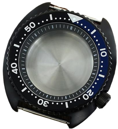 1 st 45 mm svart klockfodral Safirglastillbehör for NH35 NH36 4R36 Abalone 120 klick delar(Black Chapter Ring 3)