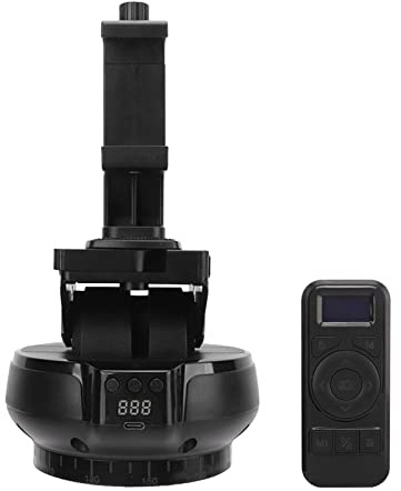 TIKATARER Motorisierter Panorama-Stativkopf, Ferngesteuerter Schwenk-Neigekopf mit 360°-Drehung, 9 Geschwindigkeiten Einstellbar für Spiegellose DSLR-Kameras von Mobiltelefonen
