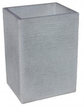 AnaParra Jardinera Cuadrada Moderna en Hormigón Piedra para Exterior Bering 30X25X42cm. Natural Cemento