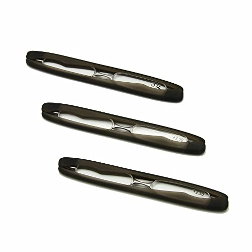 EnzoDate 3er-Pack Faltbare Lesebrille Mini Pocket Reader Presbyopen Brillen +1,0 bis +3,5