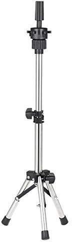 Mini Wig Stand Tripod,Adjustable Hairdresser Table Training Head Stand