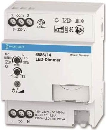 Busch-Jaeger 6586/14 Busch-Dimmer®, REG,LED, 20-800 W, lichtgrau (2CKA006590A0192)
