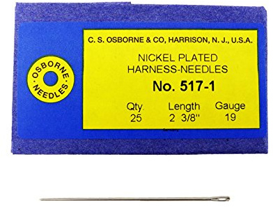 C.S. Osborne Pack of 25 Harness Needles #517 (517-1) Size 1 Made in USA