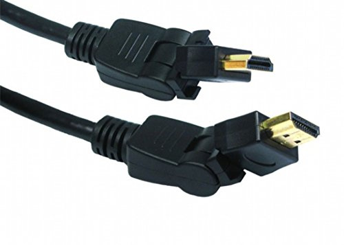 rhinocables Swivel HDMI Cable Multi Rotating Flexible and Twisting Angles High Speed HD Male Lead (1m)