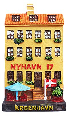 3D-Kühlschrankmagnet Kopenhagen Dänemark Reiseaufkleber Souvenirs, Dekoration für Zuhause und Küche, Dänemark, Kühlschrankmagnet aus China