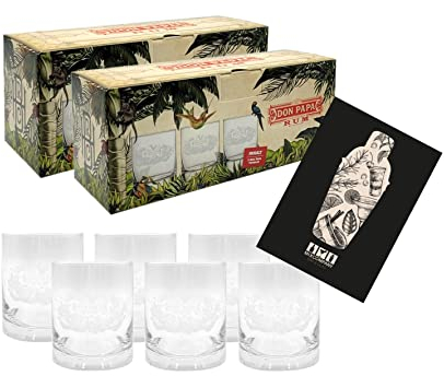 Don Papa Rum-Don Papa Rum Tumbler Glas Gläser Longdrink Glas Set 6 x Ron Bar Cocktail Longdrink