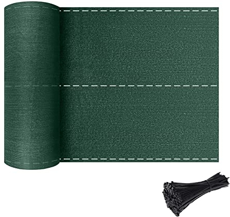 Froadp Brise-vue pour balcon avec œillets et cordon vert/anthracite 1.2x10m vert