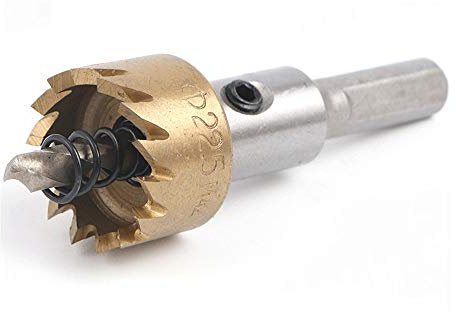 POWERTOOL - Sega a tazza in acciaio ad alta velocità, per sega a tazza in acciaio ad alta velocità, con punta per trapano a tazza per lega di alluminio (17 mm)