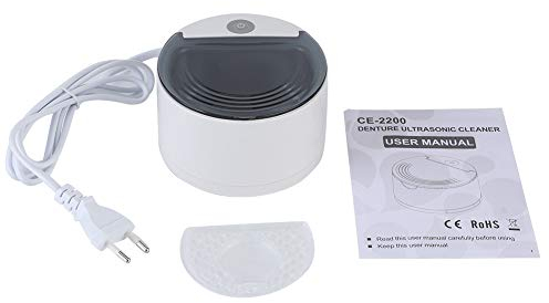 Limpiador retenedor, Limpiador retenedor ultrasónico, Ultrasonido rápido profesional para cualquier persona mayor que use dentaduras postizas en su vida(European standard 220V)