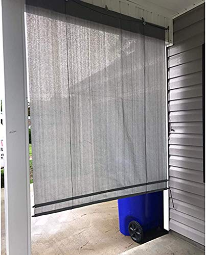 QAF Zaun Sichtschutz Staketenzaun für Balkon Garten Außenrollos Balkonjalousien Datenschutzgitter Atmungsaktiv Hydrophob Mit 2 Klebehaken Für Patios Pergola Veranda 210515