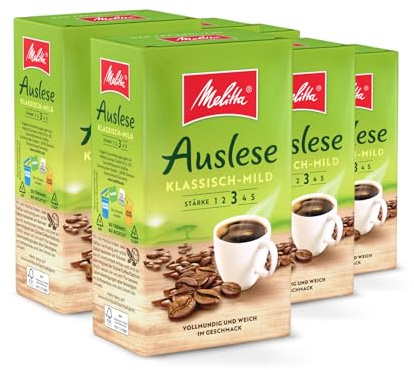 Melitta Auslese Klassisch-Mild, Filterkaffee, Stärke 3/5, 6 x 500g | Mittlere Röstung, ideal für Filterkaffeemaschienen