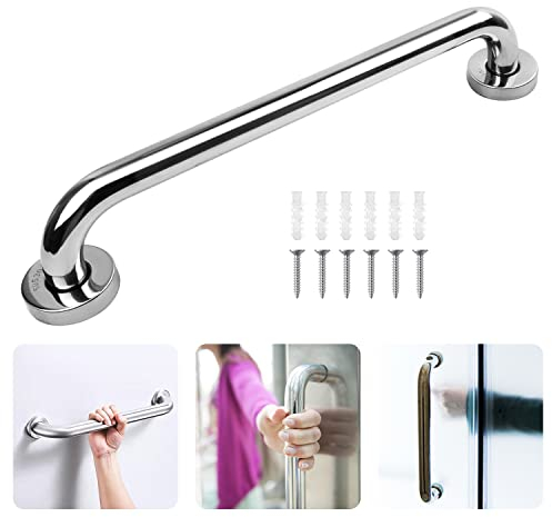 Haltegriff Edelstahl, MYLERCT 40 cm Haltegriffe für Senioren, Duschgriffe für Wandmontage mit Expansionsrohr und Schraube, Handgriff pour WC, Badezimmer, Küche, Treppen-Handlauf