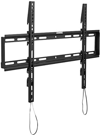 VONROC Support TV Mural Fixe - Support TV pour Télévisions de 37 à 85 Pouces - Support Écran Universel jusqu'à 60 kg 66x43,5cm - Distance du Mur de 34mm - Matériel de Montage Inclus (37 À 85 Pouces)