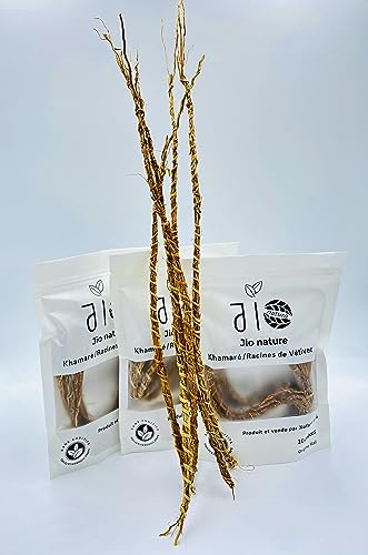 Khamaré – Racines de Vétiver – Sèpp – Gongolili – 10 unités (Grandes tiges 40 à 45 cm)