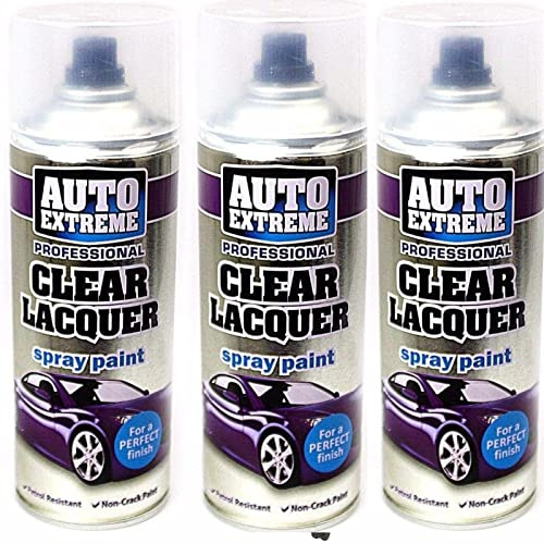 AMBERLINNEN LTD 400ML Clear Lacquer Spray Paint Aerosol Auto Car Van Bike Restore Metal (3)