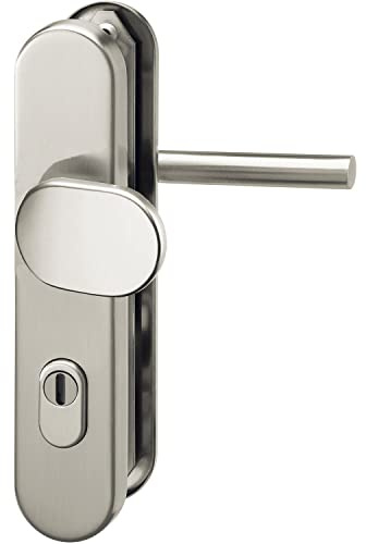 Grundmann Sicherheits Wechselgarnitur 2552 L-Form mit Kernziehschutz, für 8,5mm Vierkantstift, RC3, Edelstahl matt