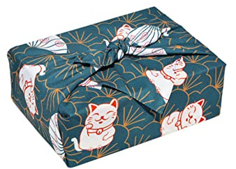 Traditionelle japanische Furoshiki-Geschenktasche, für Mittagessen oder Bento, dekorative Tischdecke – A27