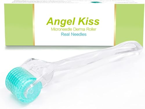 Angel Kiss Derma Roller 1,0 mm Aguja auténtica - 192 Microneedling de acero inoxidable Dermaroller Micro Aguja para Cara Cuerpo Cuidado de la Piel Barba Crecimiento del Cabello