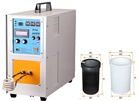 PAKLIF Horno Calentador de inducción de Alta frecuencia de 15KW, Horno de fusión de enfriamiento, Soldador de Hierro, Tratamiento térmico, forja, Horno de Alta frecuencia (Color : 15kw, Size : Type2)