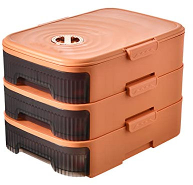 HACLEN Eierbehälter Für Kühlschrank, Eier Aufbewahrung Kühlschrank, Eierbox Eierbehälter Für Kühlschrank, Eieraufbewahrungsboxen, Eierspeicherbox Mit Deckel,Orange,L