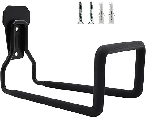 ulafbwur Colgador de manguera de metal sólido, soporte de pared, organizador de agua de acero resistente con revestimiento resistente al óxido, herramienta de jardinería de fácil instalación para