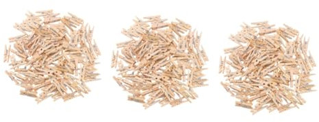 LIFKOME 750pièces Mini Pinces à Linge Bois Naturel avec Corde De Jute pour Accrocher Photos Et Décorations Artisanales
