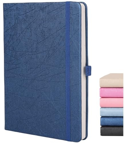 Beinushor Dotted Journal A5, Dot Journal mit Premium 120GSM Dickem Papier für Hardcover Dotted Notizbuch Veganes Leder, Stifthalter, Innentasche, 160 Dot Pages Dot Grid Journal Notebook