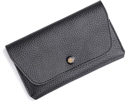 Angus Stoke Reisepasshülle Leder braun - Reise-Organizer für Reisepass, Impfpass, Karten – Hochwertiges Etui & Reisepass-Tasche, Passhülle Shelby (Schwarz)