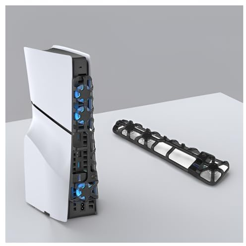 Cooling Fans for PS5 Slim with Blue LED Light and USB 3.0 Port, Efficient Cooler Accessories Quiet Fan for PS5 Slim, Adjustable Speed, Compatible with Playstation 5 Slim Disc Edition/Digital Edition