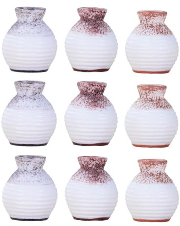 TOPPERFUN Mini Vase Adornments Resin Vase Ornaments for Dollhouse Miniature Model for Diy Crafts Mini Garden Decor Photo Props Student Graduation Design 18 Pcs