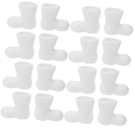 OSOLADY 24pcs Mini Santa Boots Ornaments Cute Plastic Dollhouse Shoes for Christmas Decor and Holiday Projects Adorable Miniature Holiday Accessories