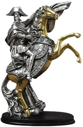 Zghhc Ritter Statue Dekoration Harz Napoleon Ritter Reiter Ornament Figur Für Indoor Desktop Home Office Bücherregal Dekoration