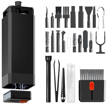 32 in 1 Laptop Cleaning Kit Keyboard Cleaner, Cleaning Kit for iPhone and AirPods, Phone Charging Port Cleaning Tool, Keyboard Cleaning Kit with Brush, Electronics Cleaning Tool for MacBook iPad Watch