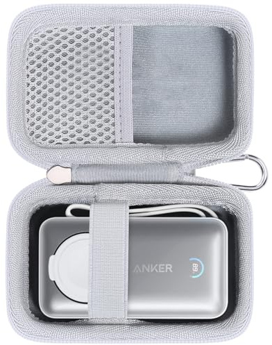 Khanka Estuche rígido de Repuesto para Cargador portátil MagGo de Anker para Apple Watch de 10 000 mAh, Funda de Viaje para Almacenamiento de batería de 35 W máx. de Anker,Blanco (Solo Estuche)