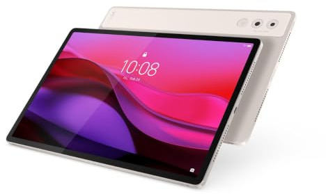 Lenovo Yoga Tab Plus ZAEG0096US 12.7 3K 144Hz 256GB Wi-Fi Tablet, Qualcomm Snapdragon 8 Gen 3 3.3GHz, 16GB RAM, Android 14, Seashell