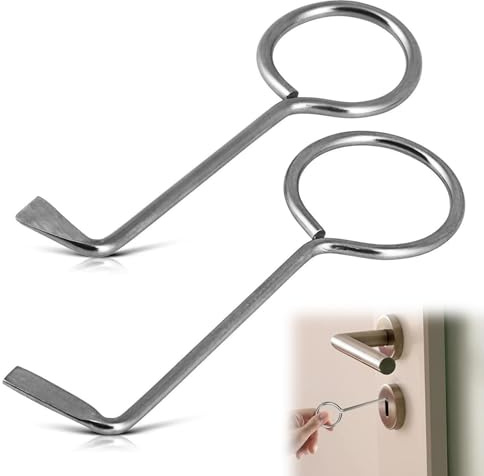 Dietrich Set Profi, Buntbartschlüssel Universal, Edelstahl Lockpicking Set, 2 Stück Bartschlüssel, Öffnet Nahezu Jede Tür, Türöffnungswerkzeug, Türöffner Lock Picking Tool für Zimmertüren