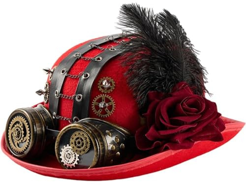 Steampunk Män och Glasögon-Cylinderhattar för Halloween Kostym