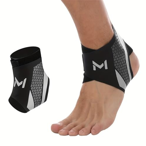 TYUIOP Sprunggelenkbandage, Professionelle Fußbandage Einstellbar & Flexibel, Unisex Knöchel-Bandage für Sprunggelenk- Sport- Fußball -Knöchel Gegen Umknicken Lila, Grau, Grün (Grau)