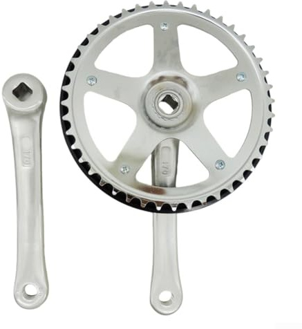Oniissy 44T Klappbares Kettenblatt mit 170 mm Vierkantloch-Kurbelgarnitur und Tretlager für Singlesped- und variable Geschwindigkeitsräder, Legierungsmaterial, 110 mm/118 mm Optionen (nur