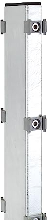 Alberts 646066 Zaunpfosten für Gabionen Step² | verschiedene Längen und Höhen | zum Einbetonieren | feuerverzinkt | Pfostenstärke 12 x 4 cm | Länge 1,5 m