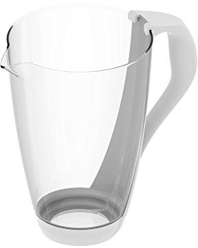 perlopur® Ersatzkanne für Glas-Wasserfilter (weiß) | Passend für perlopur & PearlCo Glas-Wasserfilter.Nur Ersatzteil, kein kompletter Wasserfilter!