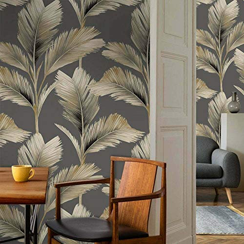 Belgravia Wallpaper Kailani Charcoal Natural 59116 Full Roll