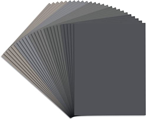LCubro 25PCS Sandpaper, Wet Dry Sandpaper, High Grit 1000 2000 3000 5000 7000 Sandpaper Sheets Assortment for Wood Metal Polishing Automotive Sanding, 9 x 11 inches